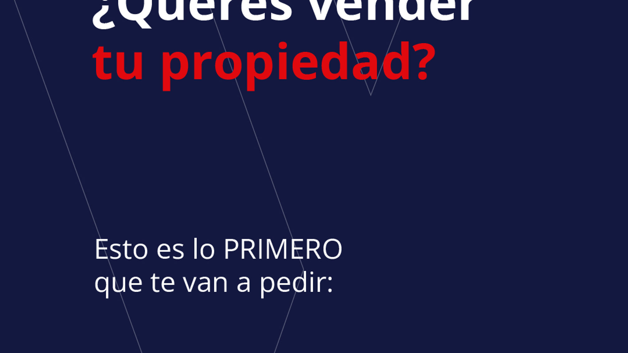 Tenes los papeles listos para vender?